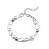 Celebridade da Internet Corrente de Clavícula de Pérola Estilo Barroco Wang Yibo Mesma Marca de Moda Colar Simples Estilo Ins Pulseira Colar conjunto