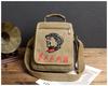 Bolso de Hombro para Hombre Bolso de Lona Bolso Retro Bolso Cruzado Lei Feng Bolso de Hombro de Cinco Estrellas Bolso de Estudiante Bolso de Moda para Hombre