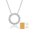 Cadena para Clavícula Círculo de Diamantes Marquise de Plata 925 Collar de Corona de Lujo Ligero Europeo y Americano Cadena de Cuello de Gama Alta Popular en Amazon