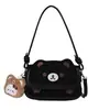 Yue Zi 2026 Novo Outono Retro Fofo Rilakkuma Bolsa de Ombro Única Versátil Estilosa para o Trabalho Diária Bolsa Transversal