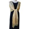 Explosões Transfronteiriças Xale de Seda Dourado e Prateado Lenço Plano Noiva Madrinha Baile Festa de Casamento Vestido de Noite Xale Feminino