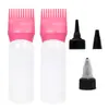 Set de Cuidado del Cabello con Botella para Aceite con Tapa de Punta, Botella para Cuidado del Cabello, Herramientas de Peluquería, Botella para Limpieza en Seco, Peine con Champú para Teñir el Cabello