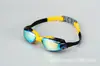 Gafas de natación para niños para Amazon transfronterizo, gafas de natación de silicona con puente nasal de una sola pieza, antivaho, impermeables, color degradado, gafas de natación unisex