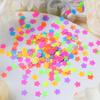 Caixa com 12 Compartimentos Lantejoulas Fluorescentes Florzinhas para Nail Art Ultra-Finas Pet3Mm Flores Coloridas Adesivo para Nail Art Joias DIY
