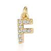 Colgante de Cobre Incrustado con Circonita de 26 Letras Estilo Transfronterizo Europeo y Americano, Elegantes y Versátiles Accesorios de Joyería para el Día a Día al por Mayor