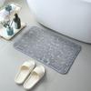 Tapete de chão absorvente para casa de banho, Seixo, Coral Fleece, tapete antiderrapante para os pés, Tapete para porta do vaso sanitário, Tapete de secagem rápida
