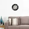 Popular online popular moderno simples redondo moda decoração quarto japonês silencioso relógio de parede relógio