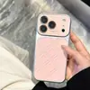 Capa de Celular de Couro com Padrão de Losango e Janela Grande Luxuosa Adequada para Apple 17Promax Tendência 16Pro Personalizada 15/14