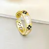 Anillo Ladrillo de Diseño Nicho de Alta Gama Lujo Accesible para Mujer Moda Europea y Americana Creativo Zirconia Chapado en Oro Anillo Abierto Ajustable