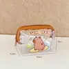 Bolsa para Monedas Capibala Linda Bolsa para Guardar Monedas de Capibara Transparente para Monedas Mini Billetera Pequeña Conveniente de PVC