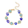 Pulsera Vintage de Ojo Azul con Perlas y Diamantes, Joyería Turca de Mal de Ojo, Accesorio de Mano Versátil de Diseño Único