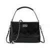 Elegante bolso de cadena de moda con cierre, elegante bolso de mano inspirado en Chanel, bolso cruzado, bolso cubo cuadrado pequeño de alta gama, simple y exquisito