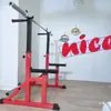 Rack de Agachamento Ajustável Preto Aprimorado Cama para Supino Máquina Smith Multifuncional Treinador de Glúteos Equipamento de Fitness Doméstico Comercial