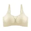 Ropa interior sin costuras para mujeres con poco busto, estilo de verano delgado, realza y junta los pechos laterales, anti-caída, sin varillas, sujetador de soporte suave