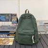 Mochila Escolar de Lona de Color Sólido Nueva 2023 para Mujer Mochila Simple Casual Estilo Universitario Combinable para Viaje para Estudiantes de Secundaria