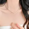 Nuevo Collar Minimalista de Perlas de Doble Capa, Accesorio de Moda Retro de Nicho, Versátil para el Uso Diario y los Viajes al Trabajo, Cadena para la Clavícula