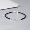 Pulseira de Casal Prata de Lei S999 Pulseira Fina Simples Prata Quebrada Pulseira Personalizada Estilo Chinês Joia de Mão de Alto Padrão Atacado