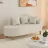 Chaise Longue de Lã de Cordeiro Sofá de Tecido para Apartamento Pequeno Estilo de Luxo Leve Sofá Individual Varanda Quarto Chaise Longue de Lã Teddy