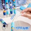 Borrador de astronauta con goma de borrar reemplazable, borrador limpio tipo pluma para tareas escolares y corrección de lápiz, pequeño regalo