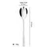 Acero Inoxidable 304 Cuchara para Ensalada Tenedor para Ensalada Creativo Hogareño Tenedor Cuchara para Ensalada de Frutas Mango Largo Tenedor Cuchara de Alto Valor Hotel