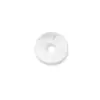 Plata de Ley S925 Chapada Espaciador Cepillado Asimétrico Redondo de 9 mm Cuentas Espaciadoras para Pulsera DIY Pulsera de Cristal Blanco