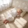 Bibi Bay Bolsa de Dormir de Seda de Mora Bebé Clase A Verano Delgado Manga Corta Piernas Divididas Pijama de Gasa de Algodón de Bambú para Niños