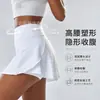 Falda de tenis de dos piezas para mujer transfronteriza, falda corta deportiva de verano anti-exposición para tenis, yoga, golf