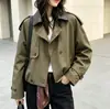 Outono 2026 Novo Casaco Corta-vento Feminino Solto Casual Versátil Petite Jaqueta Curta Estilo Coreano Moda Top Tendência