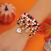 Pulseira da Série Halloween Letra Costura Pulseira de Empilhar Abóbora Fantasma Morcego Pingente Pulseira Mix and Match para Mulheres