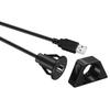 Cabo de dados USB fêmea com cabeça redonda para carro, cabo de carregamento USB macho para carro, adaptador de geladeira, cabo de extensão para celular