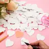 Chips de Madera Decorativos Blancos en Forma de Corazón al por Mayor en Stock Tablero de Mensajes para Invitados DIY Decoración de San Valentín Decoración de Cola Razonable