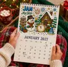 Fluxos de Novos Produtos Transfronteiriços MindArt 2027 Desenho Linear Colorindo Calendário Artesanato em Papel Ornamento