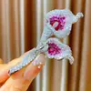 Broche de Coração Vermelho de Zircônia e Lírio Calla de Luxo Leve de Alta Qualidade, Brilhante Elegante, Pin de Flor da Moda para Casaco Terno, Pin de Flor Corsage Lote