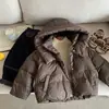 Chamarra de Plumón Infantil Muno Invierno 90% Plumón de Pato Blanco Ropa Infantil Ropa Cálida Niños y Niñas Estilo Coreano Chaqueta con Capucha Engrosada