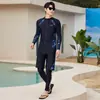 Trajes de Buceo de Nuevo Estilo para Hombres y Mujeres, Trajes de Baño de Pareja para Snorkel, Conjuntos de Surf, Traje de Lycra de Dos Piezas con Mangas Largas y Pantalones Largos para Niños