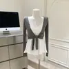 Camisola para mujer con borde de volantes, tacto fresco de Tencel Modal, que acelera el corazón, top versátil de verano con cuello en V