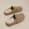 Novos Sapatos Birkenstock Vintage Primavera/Verão para Mulheres, Slip-On Fechado na Ponta com Sola Grossa Sapatilha Meia Preguiçosa Sapatos Únicos para Mulheres