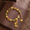 Nueva pulsera de oro y arena de azúcar Ruyi cuatro en uno de estilo chino Joker, joyería de lujo de alta gama, fabricantes de accesorios Yiwu al por mayor