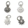 Colgante S925 Plata de Ley Maciza Personalizado Tótem de Sol Ojo del Diablo Cuerda Trenzada de Hilo con Cuentas Hecho a Mano DIY Accesorios de Joyería de Plata