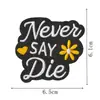 Patches bordados personalizados com frases da moda, bordado computadorizado sem costura, patches de marca da moda para jaquetas, roupas, bolsas e reparos de furos