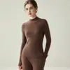 Suéter de peça única 100% cashmere sem costura para mulheres, gola semi-alta, pulôver de tricô slim fit, estilo outono e inverno