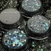 Joias para Nail Art Azul-Verde Dourado Ultra Finas Populares Glitter Ultra Fino Brilhante Hexagonal de Cores Misturadas Joias para Nail Art Flash