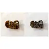 Pinza para el pelo con forma de ocho de temperamento pinza de garra para la nuca pinza de pelo de moda con estampado de leopardo y lunares pinza de tiburón de alta gama esmerilada para recogido pelo