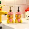Frasco dispensador de sabão em formato de bebê fofo de desenho animado, frasco refil para desinfetante de mãos, frasco refil de loção para banheiro fofo tipo pump