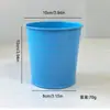 Soporte para Bolígrafos de Hierro Forjado Creativo Cubo de Almacenamiento de Escritorio Color Macarrón Estante Multifuncional para Papelería Almacenamiento de Brochas de Maquillaje Maceta Adorno