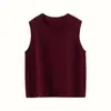 Camiseta de Punto de Cachemir para Mujer, Camisola sin Mangas, Chaleco Cálido, Versátil, Suave y Agradable para la Piel