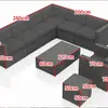 Juego de Sofá de Ratán para Sala de Estar, Balcón de Apartamento Pequeño, Silla de Ratán de Ocio, Mesa de Café para Patio Exterior, Muebles Impermeables para Exteriores