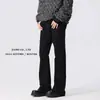 JIAMU Pantalones Vaqueros Bajia Scimitar Elásticos Negros Bootcut Micro-La Neutro para Hombre y Mujer Corte Ajustado Piernas Largas Otoño e Invierno