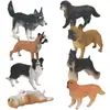 Juego de 8 Figuras Realistas de Perros Set de Figuras de Animales de Plástico PVC Incluye Varias Razas como Husky Bulldog y Golden Retriever Juguetes Decoraciones un