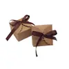 Caixa de Papel Quadrada para Pastel de Gema de Ovo de Lua com Barbante, Embalagem de Caixa de Papel Kraft para Doces, Caixa de Doces, Caixa Pequena para Presente de Biscoitos